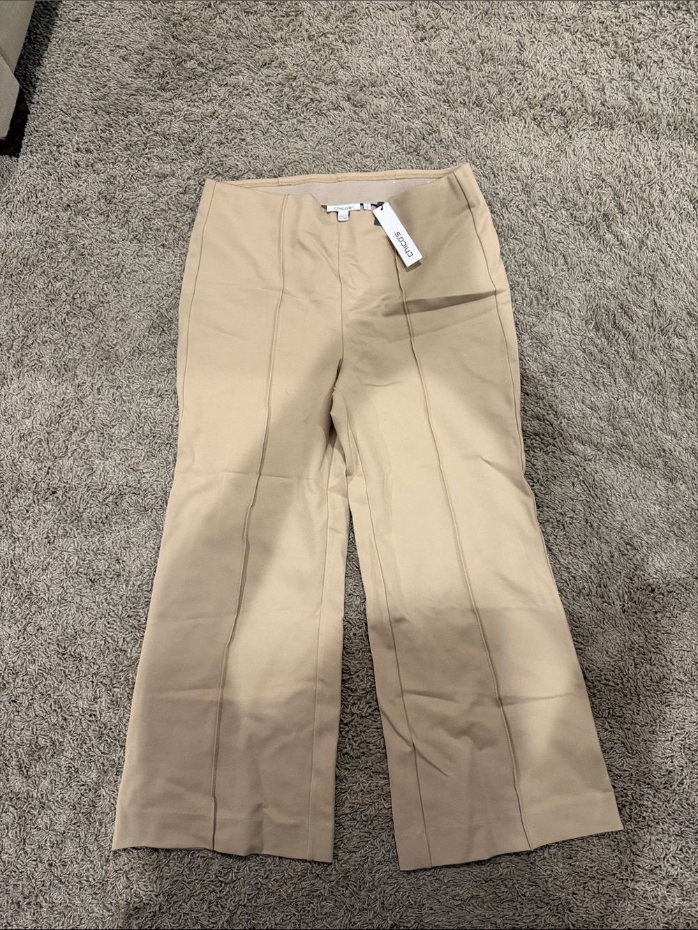 Chico's Beige Boot-Cut Flare Pants